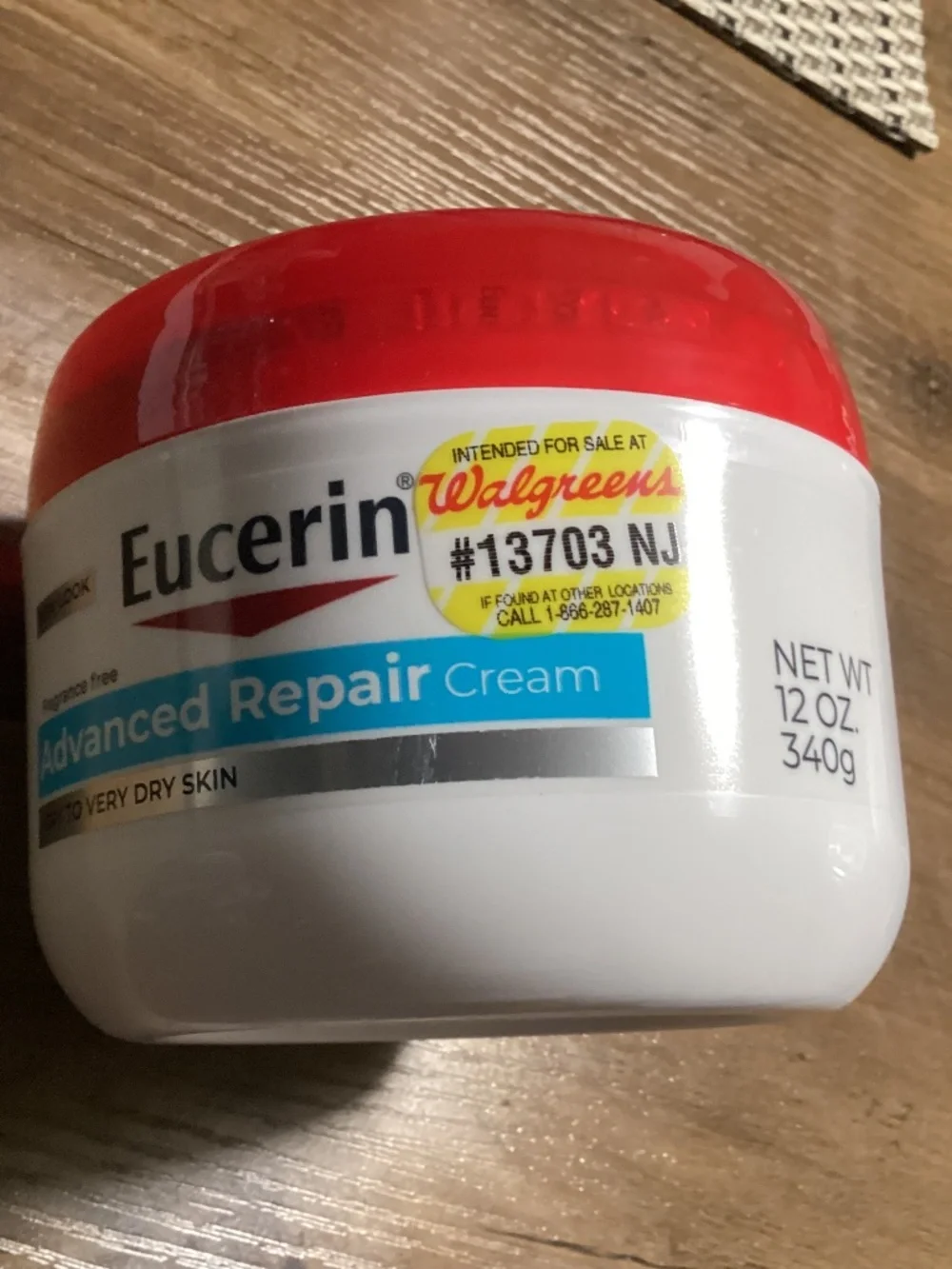 Eucerin Advanced Repair Cream New 12 oz